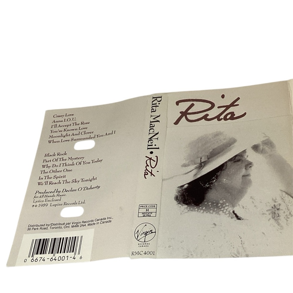 🦄 1989 Rita MacNeil - Rita Cassette Tape - Picture 7 of 9